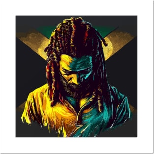 Rasta Jamaica man Posters and Art